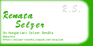 renata selzer business card